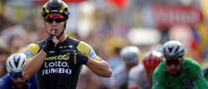 Ruhe, bitte! Der Niederländer Dylan Groenewegen hat die siebte Etappe gewonnen.