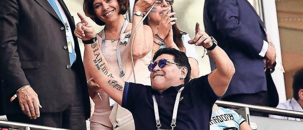 Groß auch im Gestus: Diego Maradona