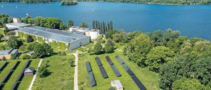 Auf dem Gelände des Wasserwerks Tegel gibt es eine Solaranlage.