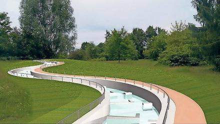 Stufe für Stufe. So soll die Treppe am Großen Cottbuser Spreewehr aussehen.
