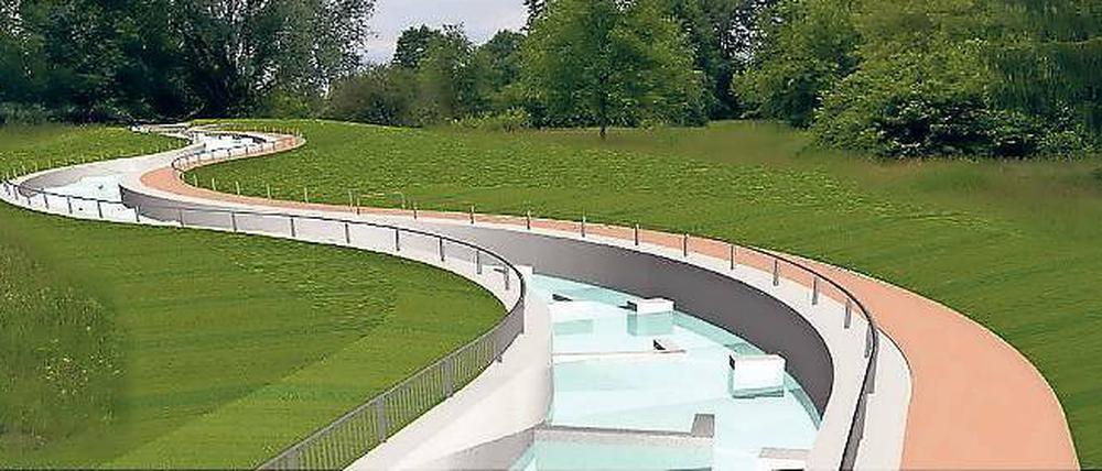 Stufe für Stufe. So soll die Treppe am Großen Cottbuser Spreewehr aussehen.