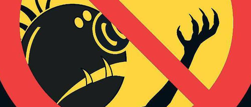 Trolle füttern strengstens verboten! Eine von vielen – ikonografisch meist ähnlich – gestalteten Ermahnungen, sich auf den Datenhighways des Internet nur mit größter Vorsicht zu bewegen.