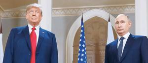 Kein Wort der Kritik. Für Wladimir Putin ist es schon ein Erfolg, dass das Treffen mit Donald Trump stattfand.