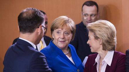 Bundeskanzlerin Angela Merkel am Mittwoch im Kabinett.