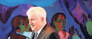 Anführer der Unzufriedenen. Innenminister Horst Seehofer vor dem Gemälde „Sonntag der Bergbauern“ im Kabinettssaal im Bundeskanzleramt.