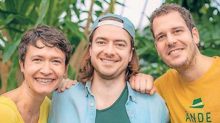 Die drei Firmenchefs Andrea Stenz (37), Jonas Lackmann (32) und Dominik Seele (34, rechts).