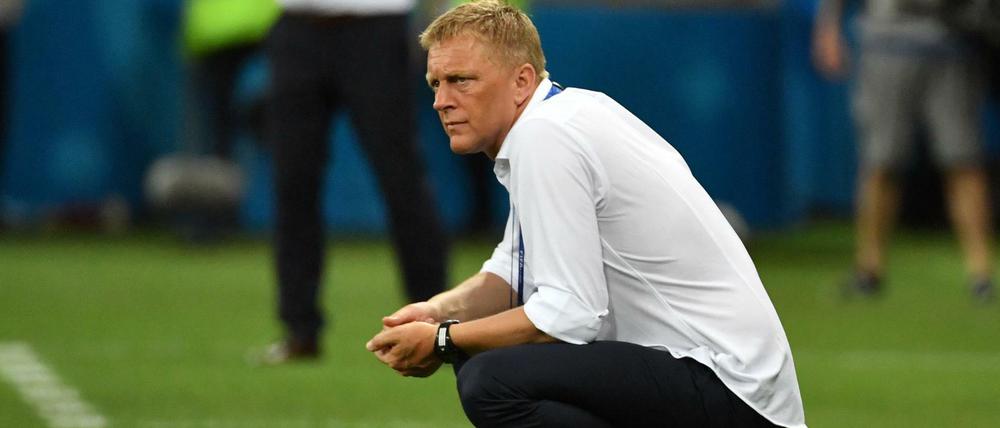 Islands Trainer Hallgrimsson während der WM in Russland.