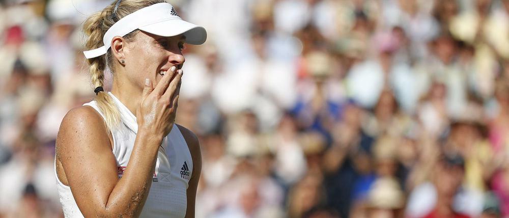 Angelique Kerber nach ihrem Sieg über Serena Williams.