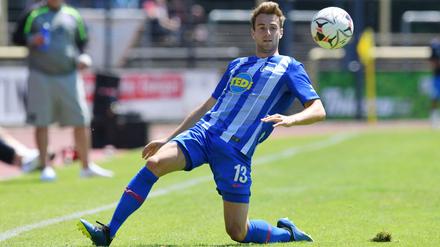 Windschnittig. Lukas Klünter läuft die 100 Meter in 10,06 Sekunden.