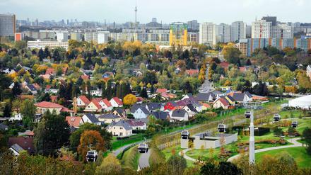 Blick auf Marzahn Hellersdorf. 