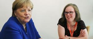 Angela Merkel und Natalie Dedreux. 
