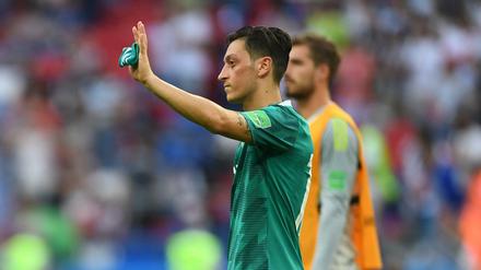 Mesut Özil aus Deutschland nach seinem letzten Spiel für die Nationalmannschaft bei der WM in Russland. 
