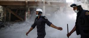 Retter der syrischen Weißhelme im Einsatz (Archivbild) 