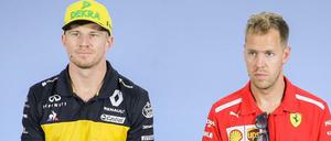Nico Hülkenberg (links) und Sebastian Vettel verfolgen sehr verschiedene Ziele in Hockenheim.