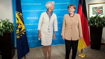 Kennen und schätzen sich: IWF-Chefin Christine Lagarde (l.) und Angela Merkel bei einem Termin im Jahr 2014. 