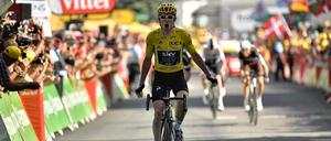 Geraint Thomas fährt voraus - und kann es selbst kaum glauben.