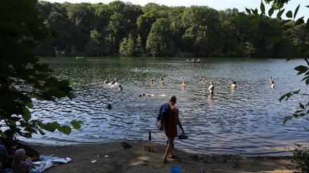 Bei Badenden beliebt: Der Schlachtensee in Zehlendorf.