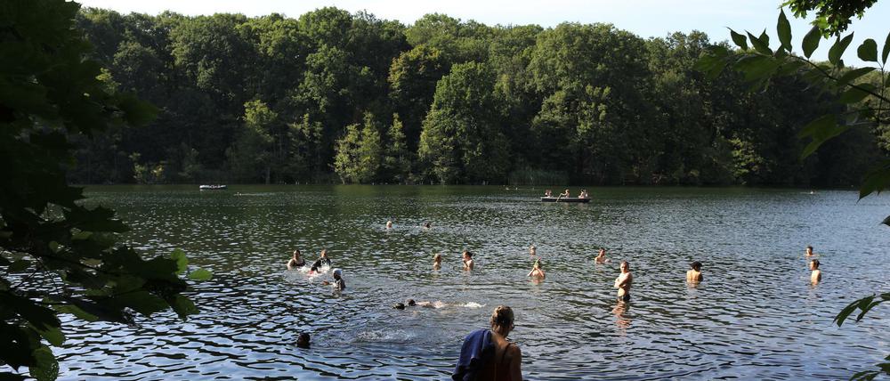 Bei Badenden beliebt: Der Schlachtensee in Zehlendorf.