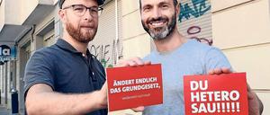 Provokant. Alfonso Pantisano (r.) und Andy Tarrant von SPDqueer.