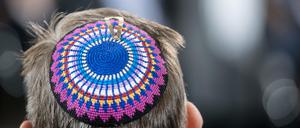 Ein Kippa-Träger in Deutschland.