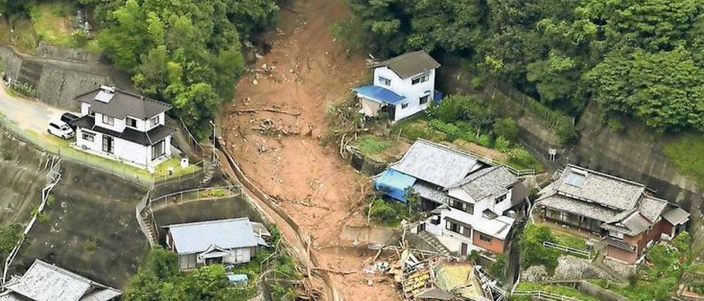 Klimax. Regen wie am 8. Juli wird in Japan zukünftig wohl häufiger fallen.
