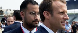 Emmanuel Macron und sein Sicherheitsberater Alexandre Benalla.