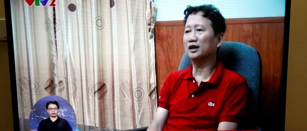 Trinh Xuan Thanh sprach 2017 in Vietnams staatlichem Fernsehsender VTV.
