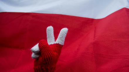 In den Farben Polens. In Krakau wird gegen die Justizreform demonstriert. 