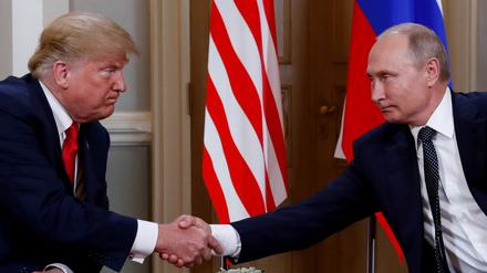 US-Präsident Trump und der russische Präsident Putin beim Treffen in Helsinki 