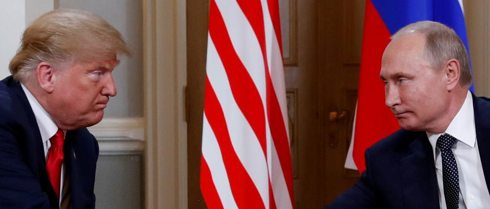 US-Präsident Trump und der russische Präsident Putin beim Treffen in Helsinki 