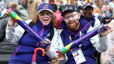Let's go. In Glasgow freuen sich auch die freiwilligen Helfer, die sogenannten Volunteers, dass die European Championships starten.