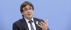 Genießt die Aufmerksamkeit. Carles Puigdemont bei seinem Auftritt in Berlin.