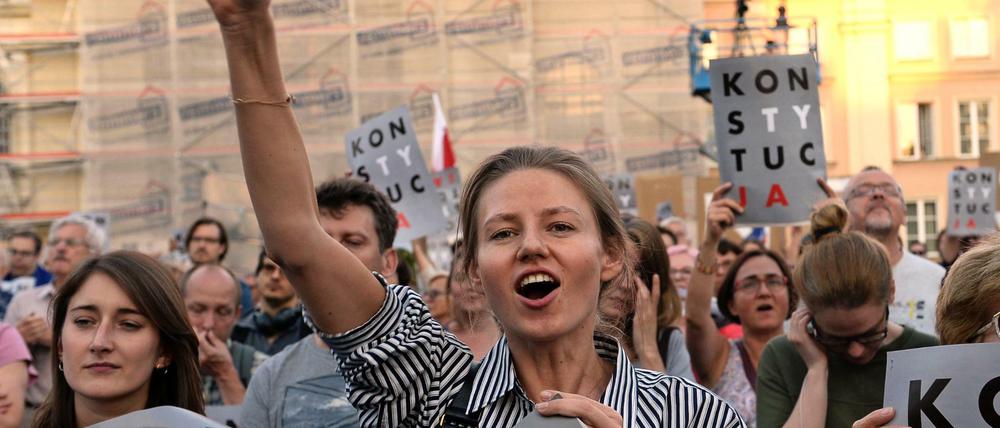Gegen die Justizreform gab es in Polen massive Proteste.