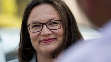 Andrea Nahles ist seit 100 Tagen Vorsitzende der Sozialdemokratischen Partei Deutschlands (SPD). Doch die SPD verharrt im Umfragetief