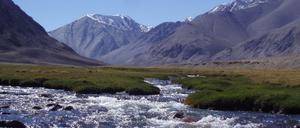Ein Gebirgsfluss in Tadschikistan.