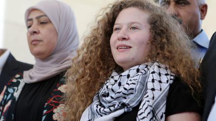 Ahed Tamimi nach ihrer Freilassung.