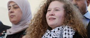 Ahed Tamimi nach ihrer Freilassung.