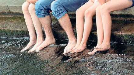 Kaltes Wasser - eine erfreuliche Abkühlung an heißen Tagen. 