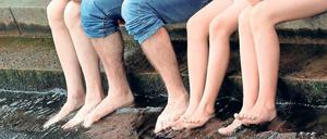 Kaltes Wasser - eine erfreuliche Abkühlung an heißen Tagen.