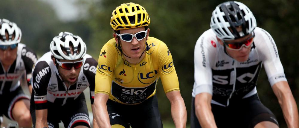 Geraint Thomas bleibt weiter souverän in Führung.