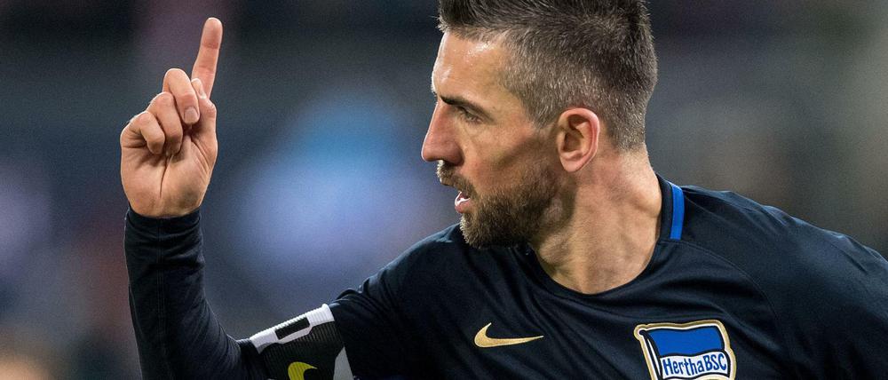 Herthas Torschütze und Kapitän Vedad Ibisevic.