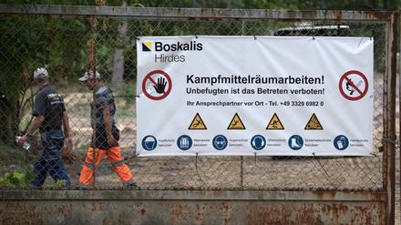 Ein Gelände in der Potsdamer City ist nach dem Fund einer Bombe aus dem 2.Weltkrieg gesperrt. Die 250kg schwere Fliegerbombe soll an diesem Freitag entschärft werden.