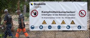 Ein Gelände in der Potsdamer City ist nach dem Fund einer Bombe aus dem 2.Weltkrieg gesperrt. Die 250kg schwere Fliegerbombe soll an diesem Freitag entschärft werden.