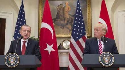 Angespannte Lage: Erdogan und Trump bei der Pressekonferenz im Mai 2018 im Weißen Haus in Washington