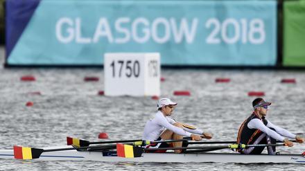 Vielleicht bekommen sie ja in Glasgow mehr Aufmerksamkeit: Die Ruderer Niels Van Zandweghe (vorne) und Tim Brys (hinten) aus Belgien