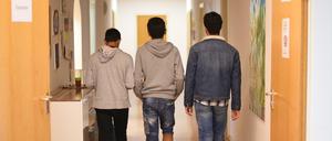 Unbegleitete Minderjährige in einem Heim in Karlsruhe.