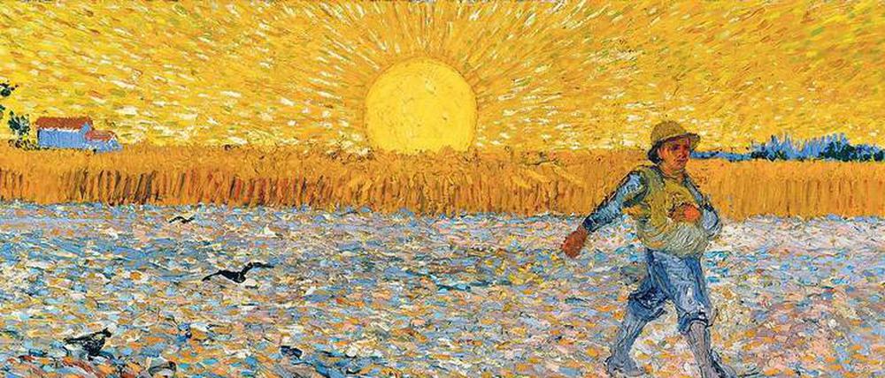 In Vincent van Goghs Gemälde "Sämann bei untergehender Sonne" von 1888 ist die Welt noch in Ordnung.
