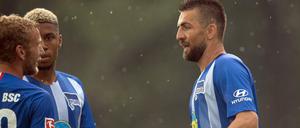 Vedad Ibisevic (r.) mit seinen Teamkollegen.
