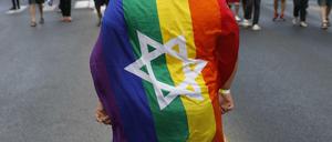 Teilnehmer der Gaypride am 2. August 2018 in Jerusalem. 