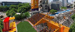 3000 Zuschauer passen in das Ministadion, das auf dem Breitscheidplatz entsteht. 